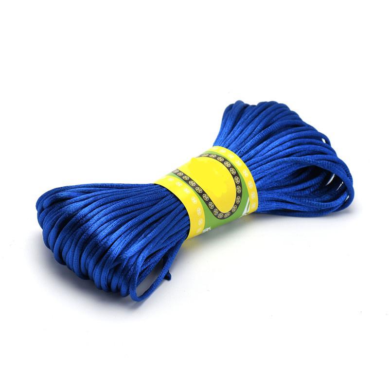 1 Pc Of 20 Meters/Bundle Of 2.5MM Chinese Knot Polyester Colored No.5 Thread Handmade Woven Rope DIY Jewelry Wire