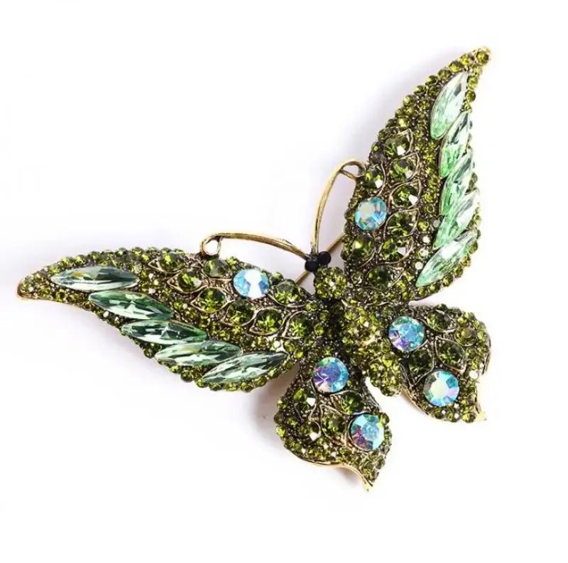 Exquisite Full Zircon Big Flower Pin Brooch Luxury Crystal Flower Brooch Fashion Bridal Wedding Dress Pin Accessories