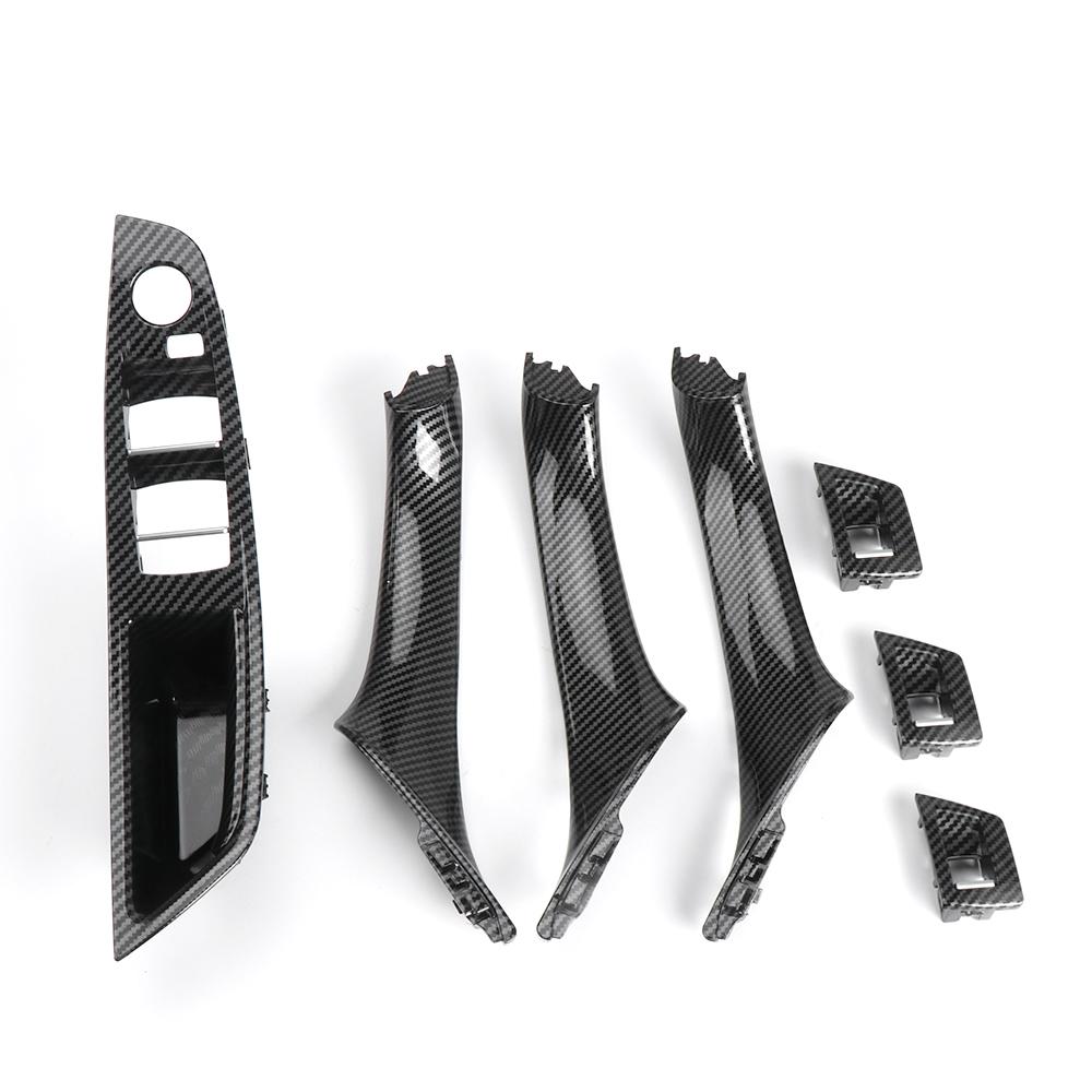 For BMW 5 Series Car Interior Inner Door Handle Panel Pull Trim Cover Window Switch Panel Handle Set For BMW F10 F11