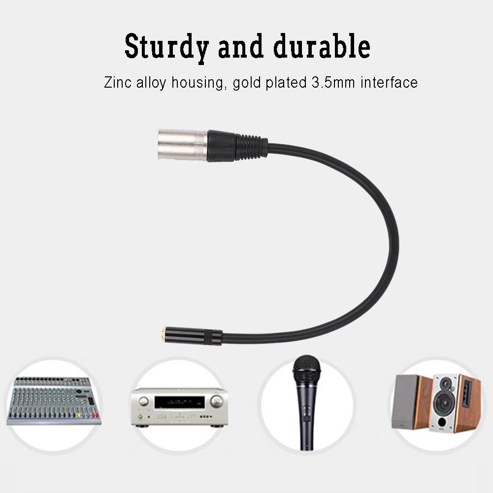 3.5MM Female To XLR Male Zinc Alloy 3.5MM Interface Audio Adapter Cable Patch Cord