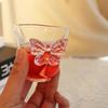 Pink Butterfly Glass Teapot Tea Cups Set Heat-Resistant High Borosilicate Tea Pot Teacup Teaware Set