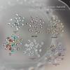3mm Pentagram Zirconia Nail Art Decorations: Super Sparkling Christmas Stars, Flat Back Rhinestones, DIY Press-On Nail Accessories