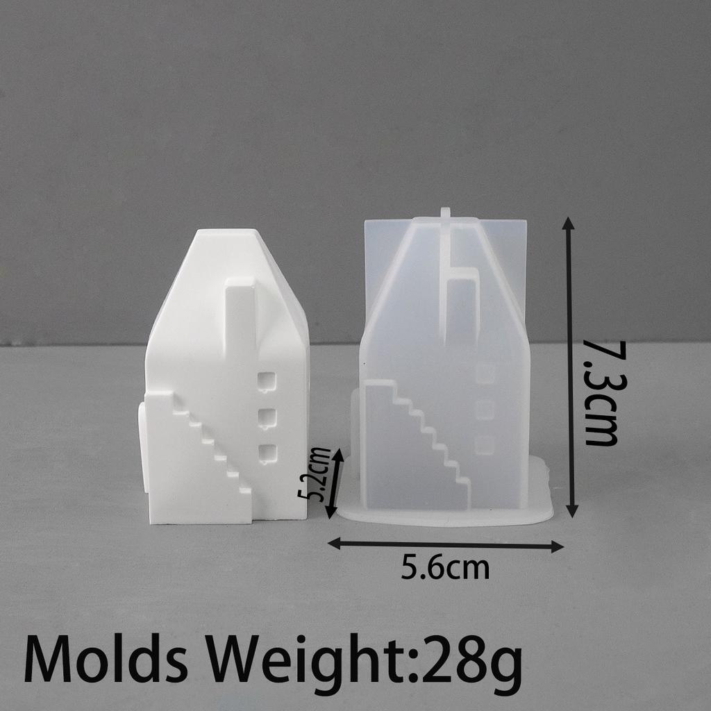 Forma silikonowa 3D Dom na świece DIY Ręcznie robiona Domy z oknami Formy na mydło aromatyczne Forma do odlewania gipsu żywicznego Dekoracja domu Rzemiosło Prezenty