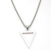 Men And Boys Stainless Steel Inverted Triangle Geometric Pendant Necklace