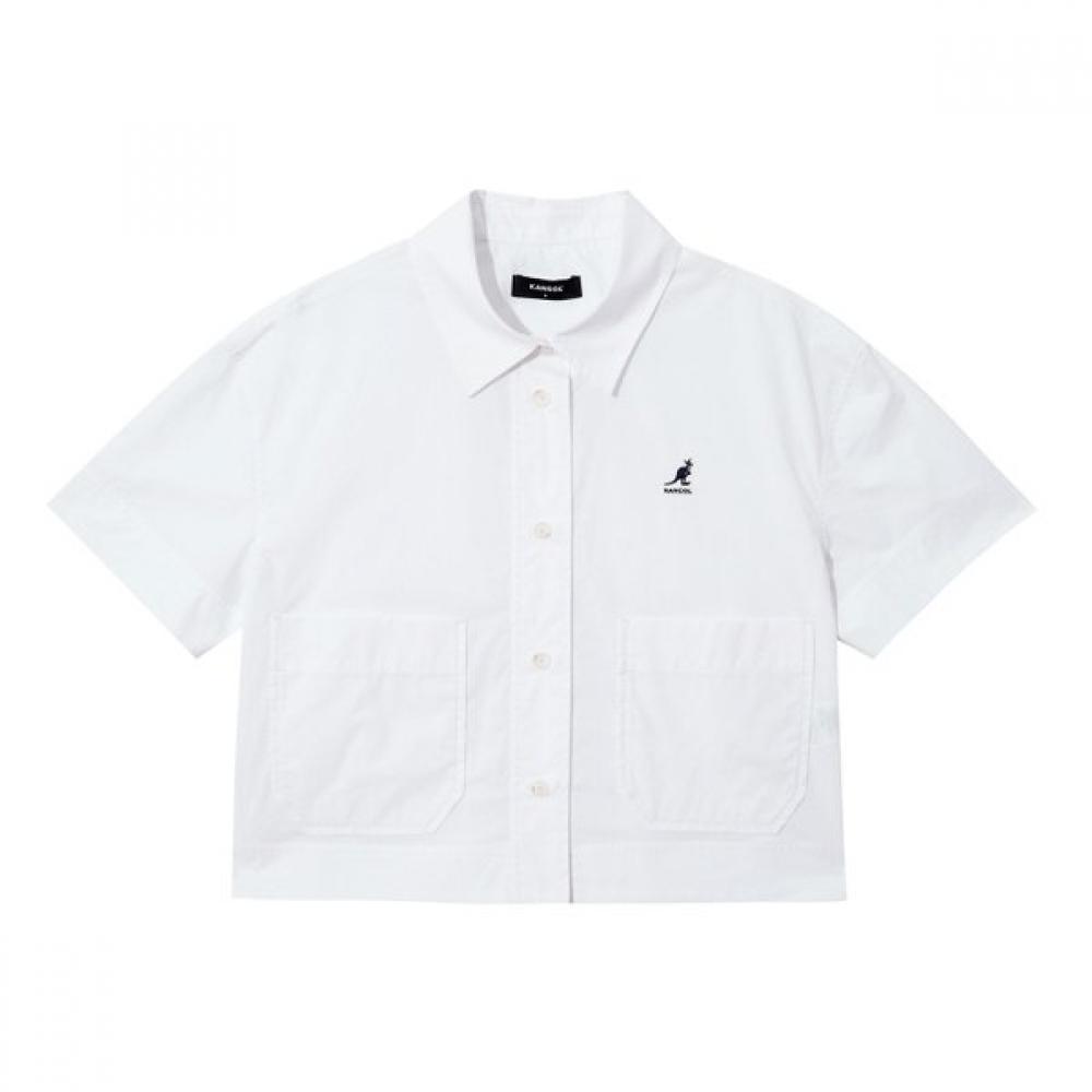 Kangol Womens Half Box Shirt White 7081 SS