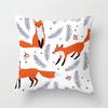 Cartoon Fox Animal Car Pillowcase Polyester Cushion Covers for Living Room Throw Pillow Case 45*45 Sofa Decoration