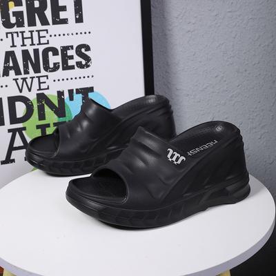 Wedges Slippers for Women  Casual Comfy Slipper Shoes  Summer New Solid Color Non-slip Outdoor Female Beach Slippers