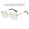 New Rectangle Vintage Sunglasses Women Fashion Square Colorful Classic Casual Frameless Rimless Men Sun Glasses UV400