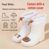 Girls' Korean Style Non-Slip Cartoon Rain Boots, Ages 7-12, Waterproof with Drawstring for Toddlers and Kindergarten