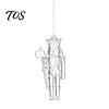 Durable Acrylic Hanging Decors Faux Crystal Christmas Ornaments, Clear Reindeer/Bell/Wreath/Wine Glass Winter Shiny Simulated Charms Wonderland