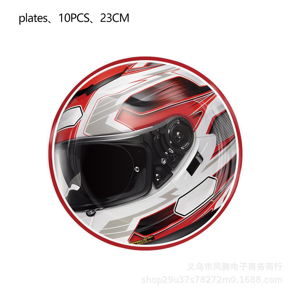 Racing Theme Party Supplies Sports Cars Party Decorations Paper Plates Tablecloths Paper Cups Banners Balloons Atmosphere Decorations Supplies