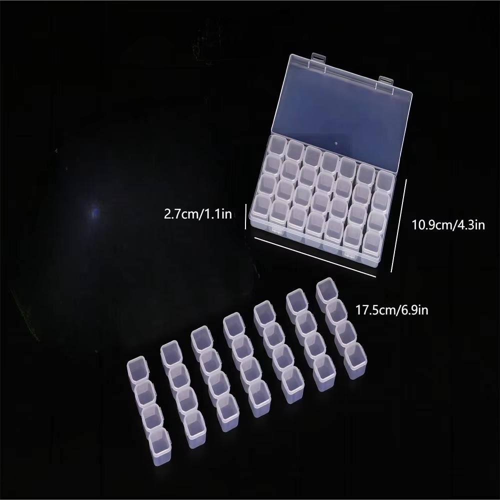 

Clear Storage Box Diamond Painting Embroidery Organizer for Beads, Jewelry, Tools, Pill DIY Crafts