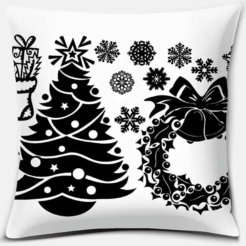 Christmas Themed Pillowcases Car Accessories Office Santa Claus Living Room Sofa Home Pillowcases