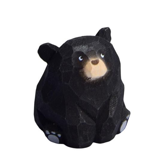 

Деревянная фигурка медведя, миниатюрная статуэтка медведя, деревенское животное, настольное украшение для спальни, детской игровой комнаты