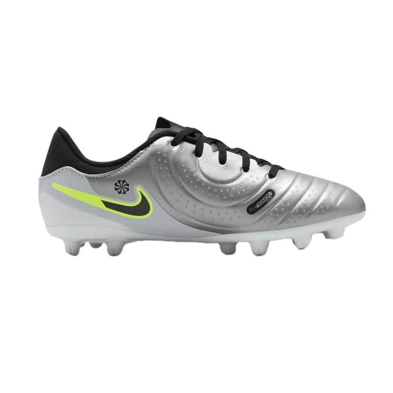 Nike Jr. Tiempo Legend 10 Academy Comfortable Non-Slip Shock Absorbing Durable Low-Top Soccer Shoes Kids sneaker Metallic-Silver DV4349-001