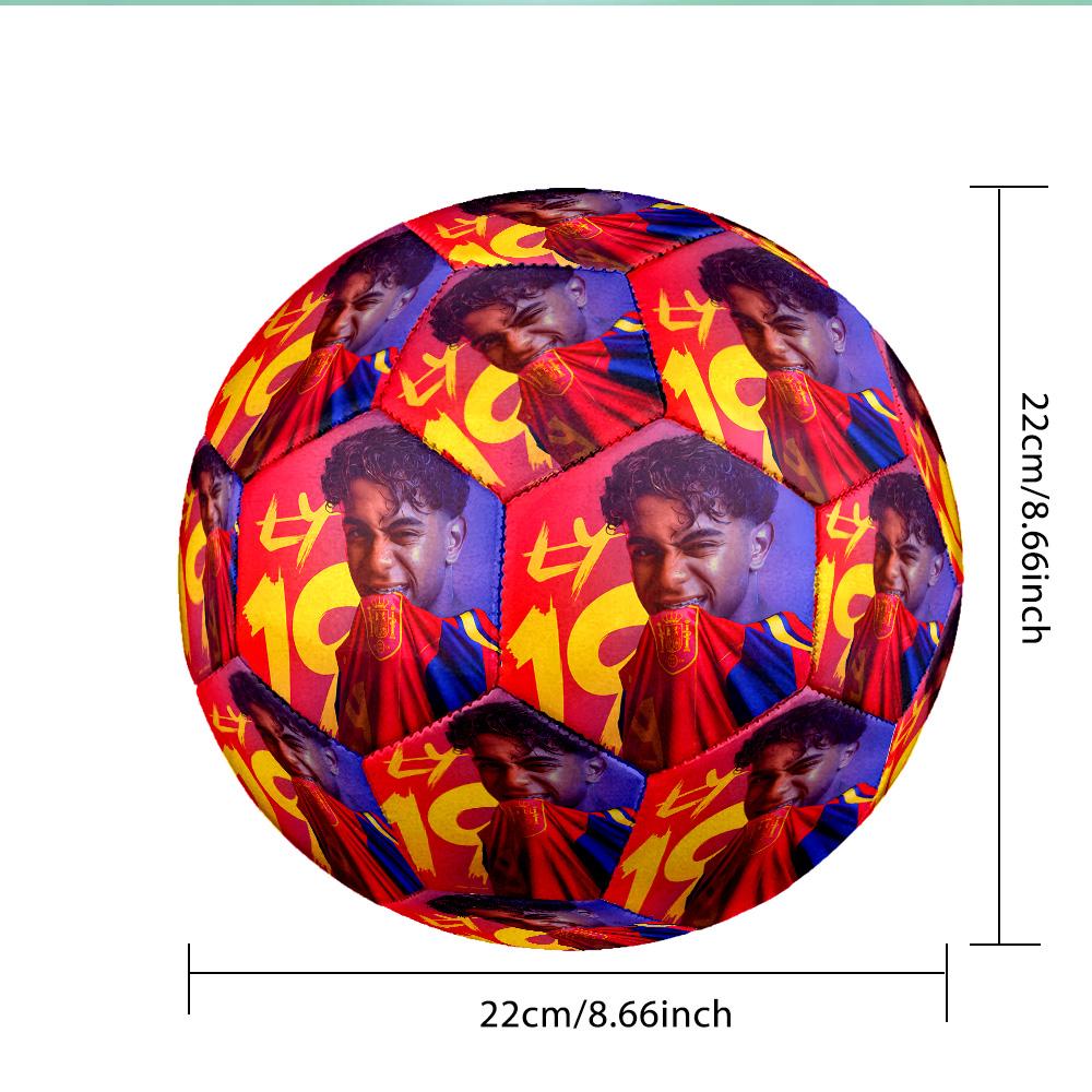 Barcelona Spirit 2019 Soccer Ball Size 5 Soccer Ball, Machine-stitched, Soft and Comfortable, Suitable for Training and Matches Fan Gift