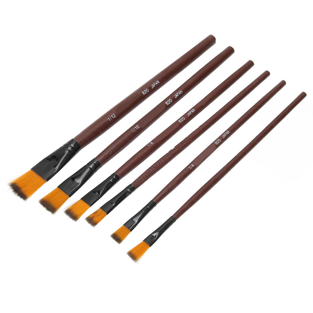 6 Stück Ölfarbenpinsel Set Aquarell Malpinsel Körperbemalung Make-up Pinsel für Halloween Party