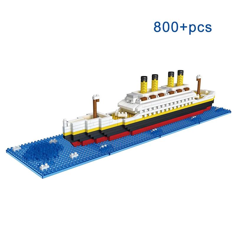 

Non-Toxic Moc Creative Cruise Ship Micro Building Blocks Diy Tabletop Decoration Bricks Toys Titanic Model Birthday Christmas Gifts no box