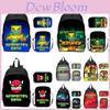 Conjunto de Mochila Infantil de 16 polegadas Geometric Dash Durável À Prova de Choque e Leve