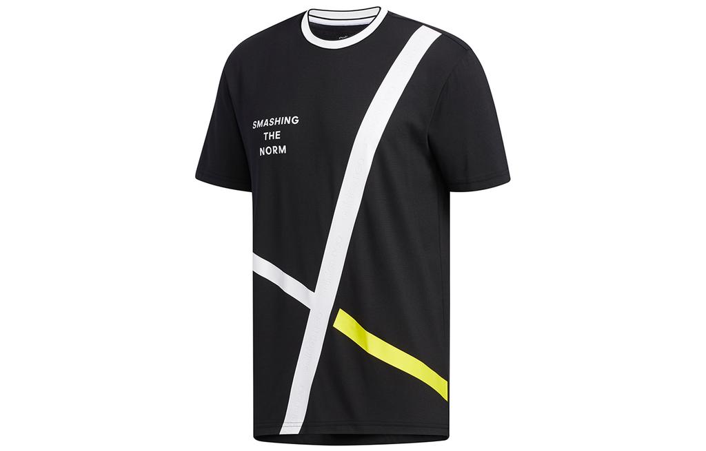 Adidas Neo T Shirts Men's Black Crew Neck Moderate Straight Fit DW8114