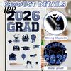 Graduation Party Car Decor 2026 Magnetic Decals Waterproof Magnets Celebration Fade-Resistant Reusable for Vehicles Fridge