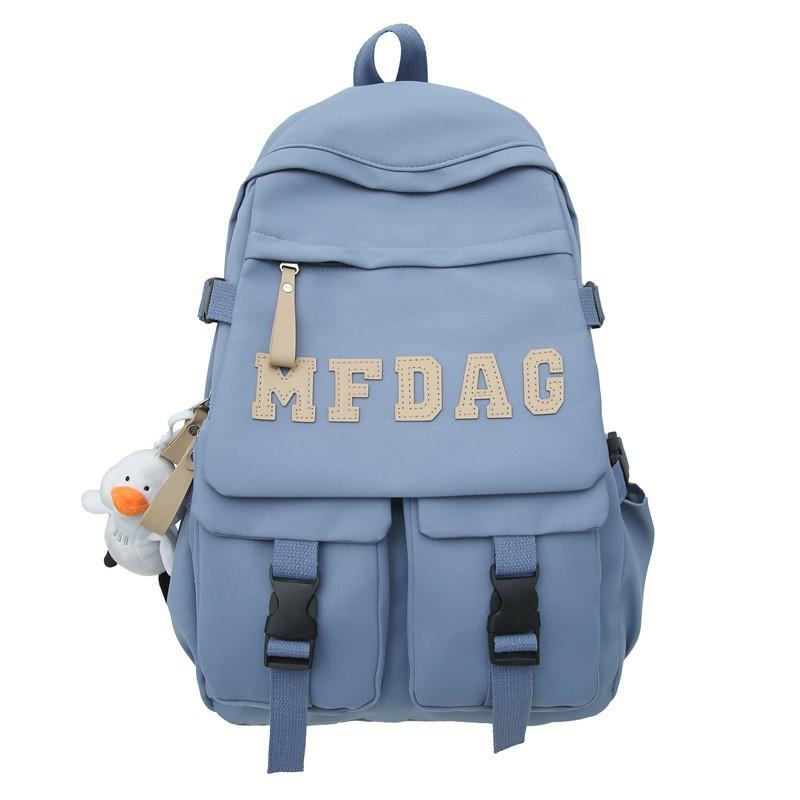 

Trend Backpack Men s Work Clothes Simple Style Schoolbag Female Junior High School Students Large-capacity Light