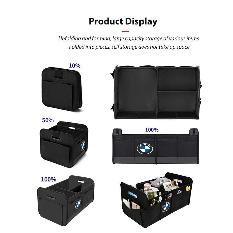 Universal Car Travel Foldable Storage Bag Organizer Box For BMW M F10 F20 F30 F40 F15 F25 F26 F31 F49 E62 E83 E84