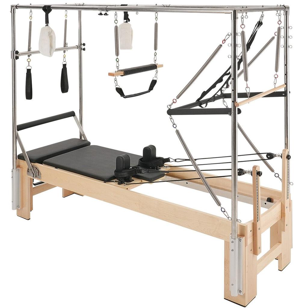 Pilates Reformer Macchina Pilates in Legno Attrezzatura per Allenamento Palestra di Casa