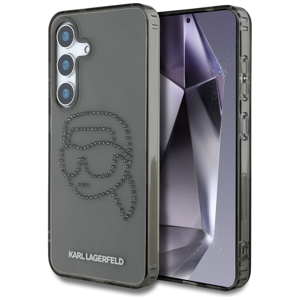 Karl Lagerfeld Rhinestones Karl Head Logo Case For Samsung Galaxy S25 Black