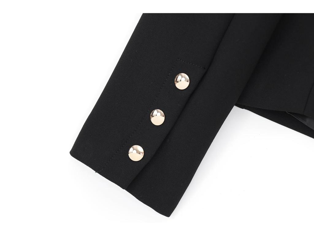 Winter 2024 Damenmode Jackenanzug mit Metallschnalle - Europäischer & Amerikanischer Stil