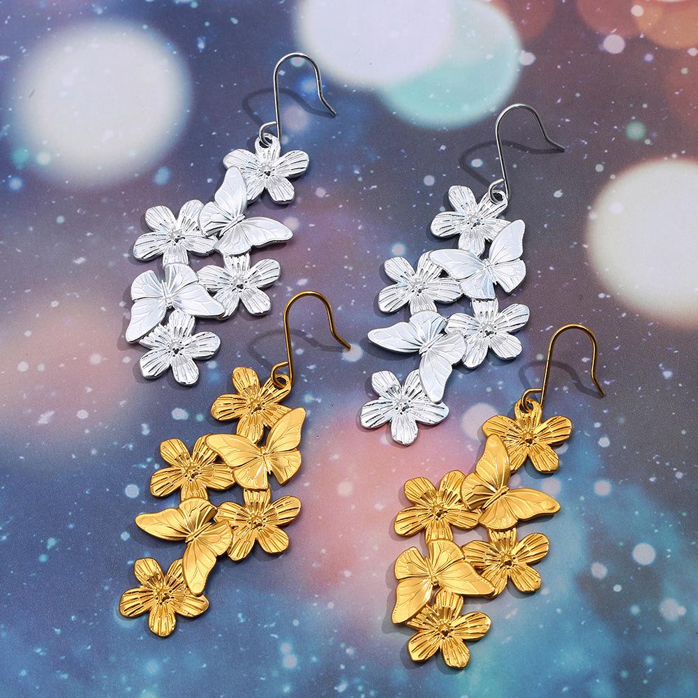 Elegant Silver Camellia Flower Earrings for Women - Non-Fading, Socialite Style, Cute and Sweet