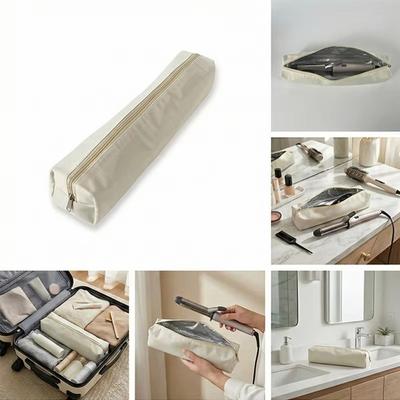 Heat Resistant Curling Iron Bag Portable Large Capacity Travel Hair Styling Case Dustproof Waterproof Straightener Storage Pouch