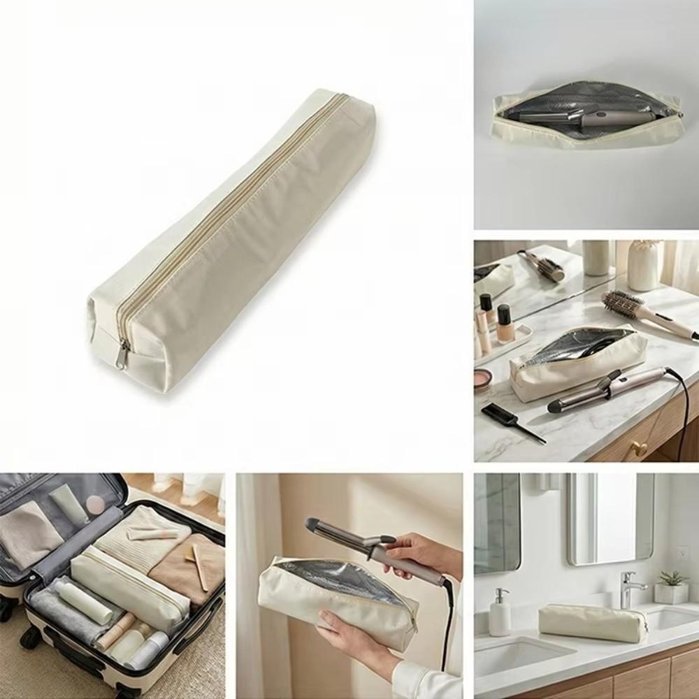 Heat Resistant Curling Iron Bag Portable Cosmetics Bag Durable Stationery Organizer Travel Use