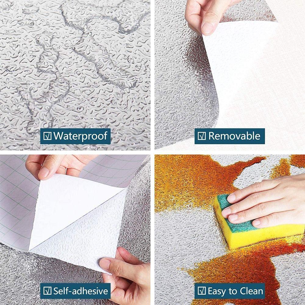40x300cm Aluminum Foil Oil-proof Wallpaper Self Adhesive Cabinet Contact Paper  Desk Floor