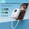 Engoo 10000mAh Portable Power Bank with Built-in Cables