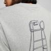 Puma Mmq Service Line Long-Sleeve Tee With Ladder Print Unisex Tops Gray 620840-04