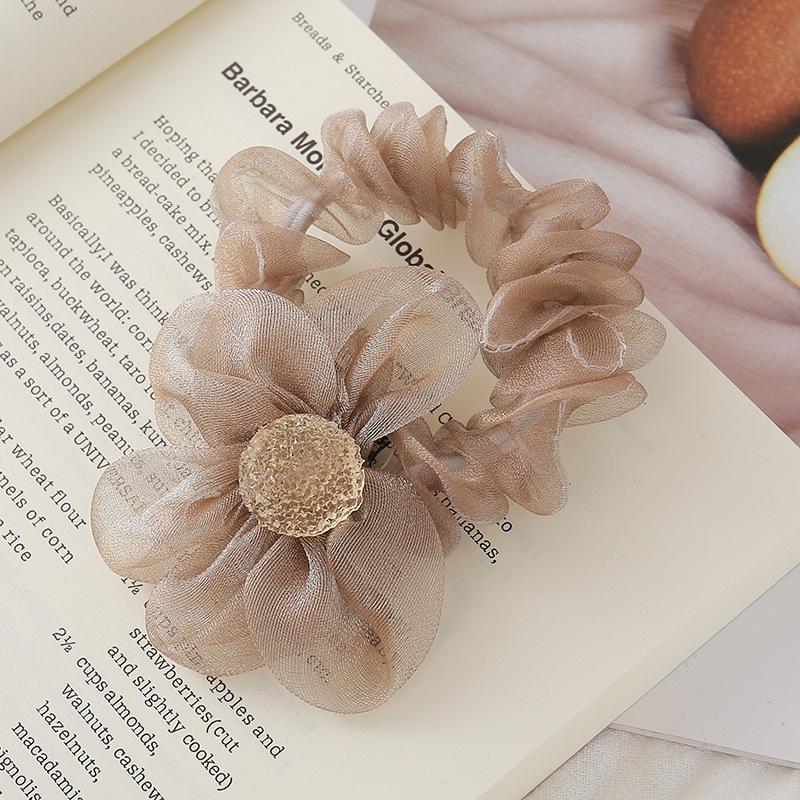 Сетчатая резинка для волос подсолнух для высокого пучка - Простой резиновый аксессуар