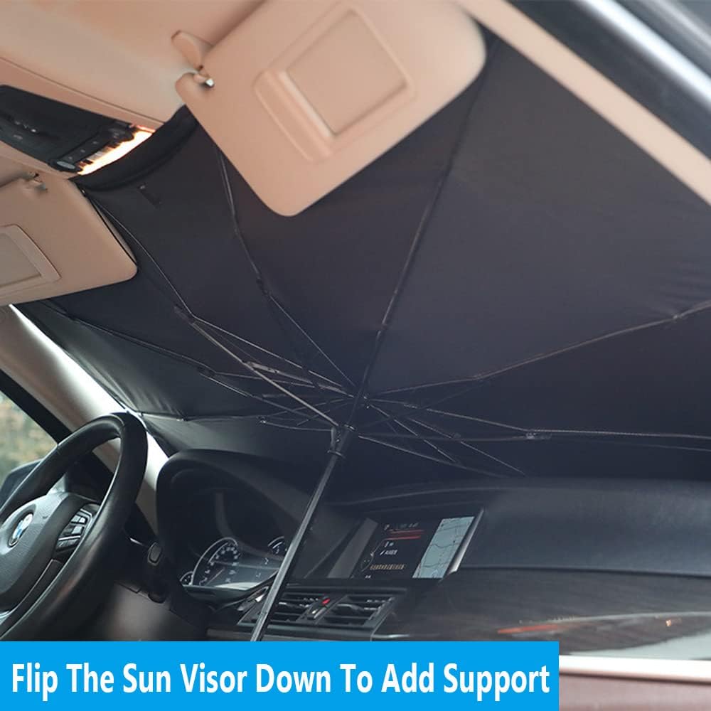 Windshield Sun Shade Eyes Umbrella For Car Front Window Sun Visor For Windshield 2025 Car Summer Accessories 100% Blackout Protect Interior From Sun