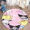 This My Melody Cartoon Round Rug Can Be Used To Decorate Living Rooms, Bedrooms, Sofas, and Playrooms; It Is A Non-slip Rug.