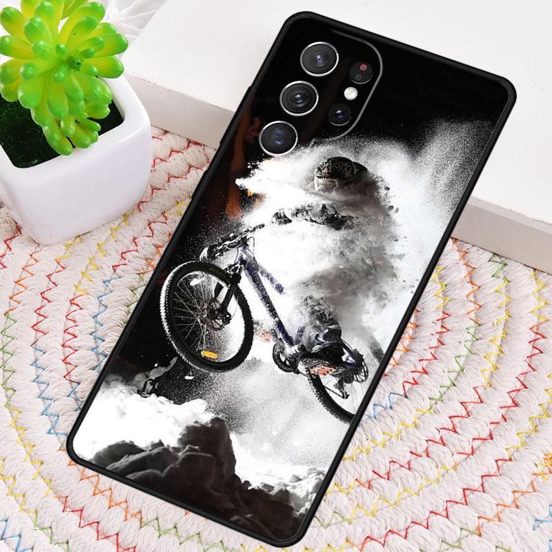 Sport Mountain Bike Cycling Art TPU Phone Case For Samsung Galaxy note 10 pro S26 S25 S24 S23 S22 Ultra Plus S21 FE S20 Cover