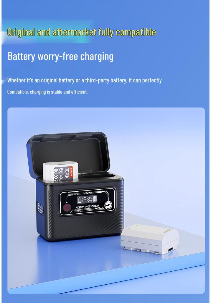 Viltrox Dual-Slot Fast Charging Battery Case for FZ100/EN-EL15