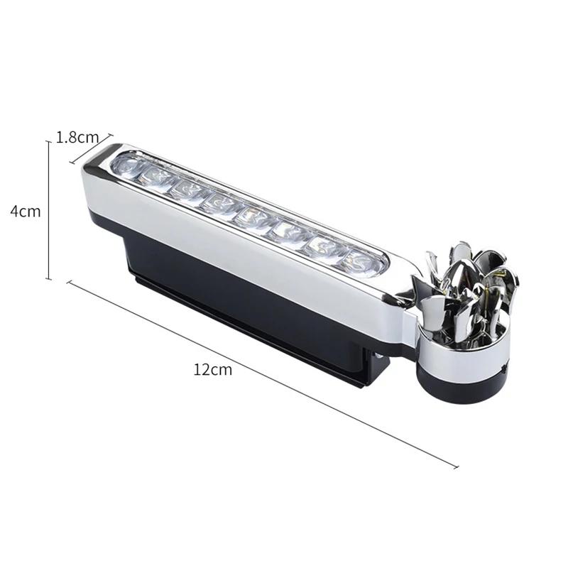 2pcs Wind Powered Car LED DayTime Running Light Auxiliary Lighting Rotation Fan Lamp Automobile Day Time Headlight Decorative