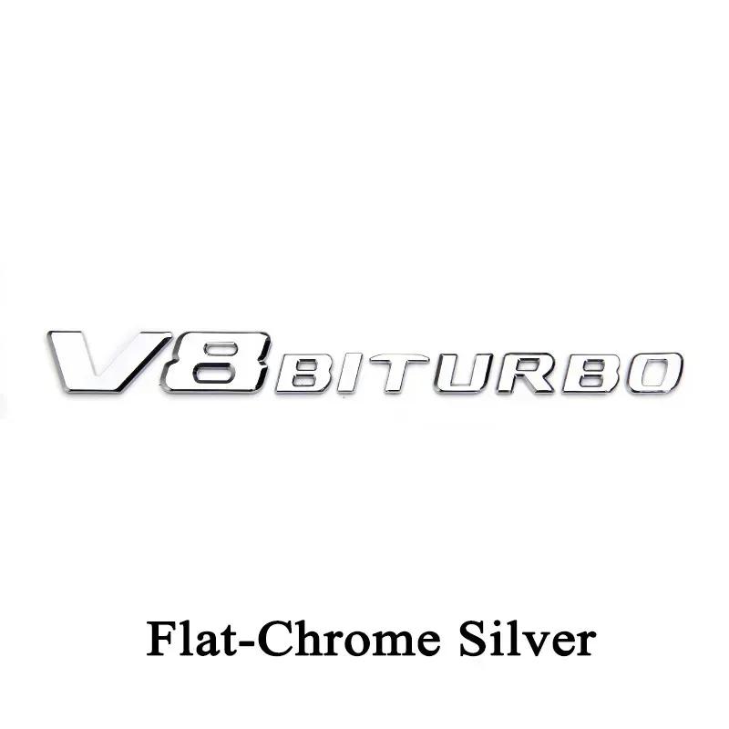 3D ABS Schwarzes Logo V8 BITURBO Emblem Auto Kotflügel Abzeichen Für Mercedes Benz C63 G63 E63 S63 W222 W223 W213 W212 W205 W204 Zubehör