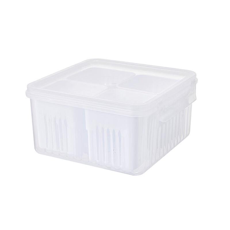 Abay 3-Pack 4-Compartment Draining Food Containers