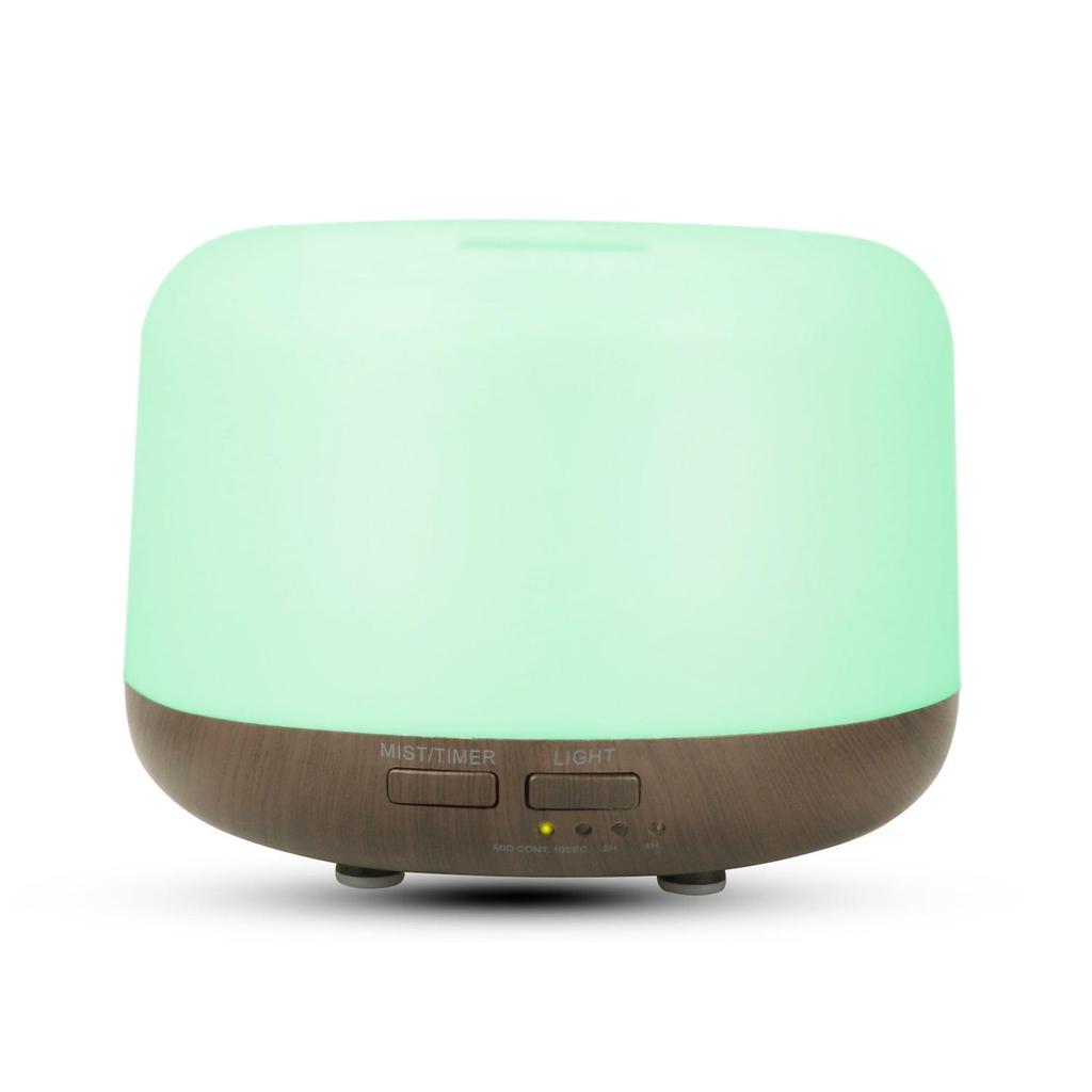 MUJI 5V Aroma Diffuser: Ultrasonic Atomizer, 300ml Humidifier with Wood Grain & Seven-Color LED