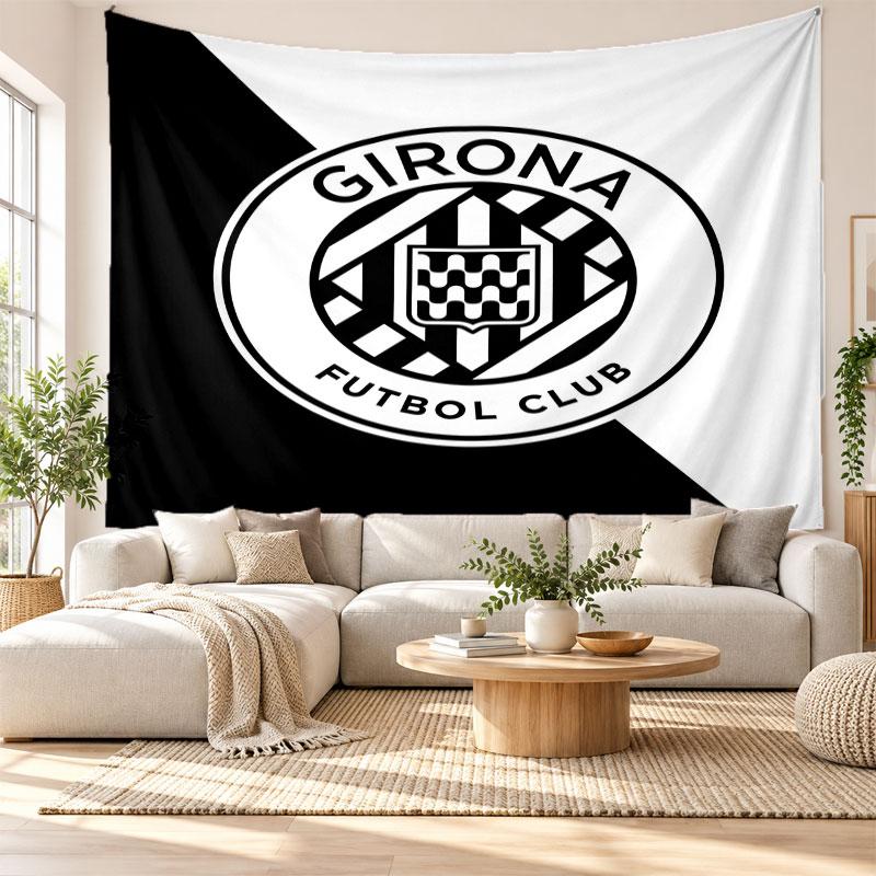 Girona FC Wall Tapestry, Soft Fabric Wall Hanging, Decorative Backdrop For Bedroom Home Wall Art