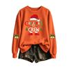 Women's Casual Christmas Letter Print Crewneck Sweatshirt for Holiday and Everyday Wear