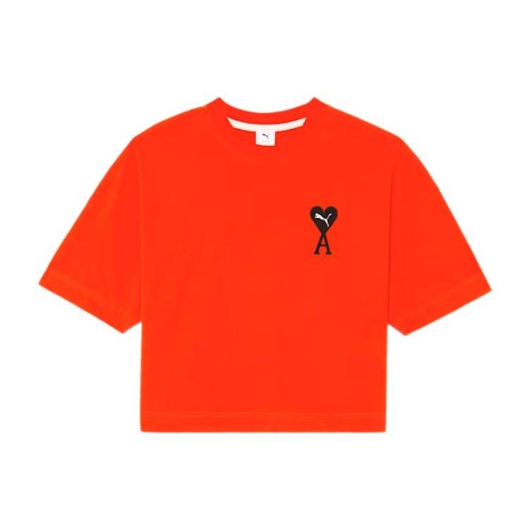 (WMNS) PUMA x Ami Paris Graphic T-Shirt Orange Women s 534073-95 L