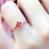585 Russian Purple Gold Fairy Flower Ring Rose Gold Plated Simple Exquisite Fashion Live Ring