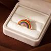Creative Rainbow Metal Badge Fun Rainbow Brooch Clothing Accessory Pin Cute Rainbow Cartoon Medal Accessory